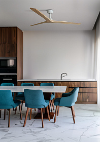 Потолочный вентилятор KLIM L Ш1500mm белый 3 PALAS дуб