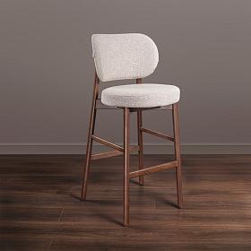 Барный стул Clemente ткань кат.5 Loop 07, итальянский орех