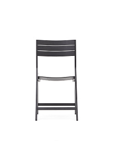 Складной садовый стул Torreta из алюминия с черной отделкой