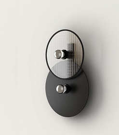 Бра Abby 2L черный металл + диски 1225/30 + 1038/35