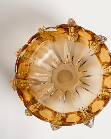 Ваза Nicora из оранжевого стекла, диаметр 30 см