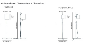 Торшер Magnetic Foco натуральный дуб