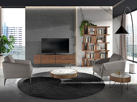 Кресло 5134/KF-A051-M9019 темно-серое кожаное