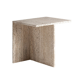 Приставной столик Theuville из травертина 50x50