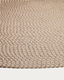Ковер Despas из синтетического волокна цвета экрю Ø150см