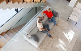 Диван Berlin 2-х местный с реклайнером BV1+2MR+BV2