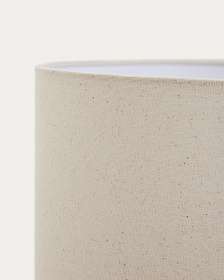 Настольная лампа Mavran из коричневой керамики с хлопковым абажуром