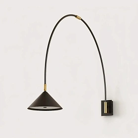 Настенный светильник Hinoo латунный/черный