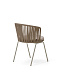 Уличный стул Saconca из бежевой веревки и стали