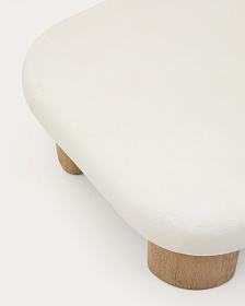 Журнальный столик Labra из цемента и акации 140 x 70 см