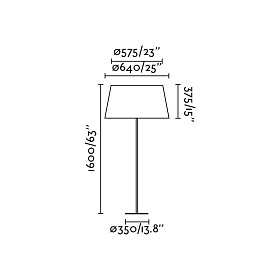 Торшер WINDSOR PIE DE SALON белый/бежевый абажур 1xE27