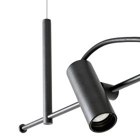 CLAP Линейный подвесной светильник черный 3x6W 3000K 38º