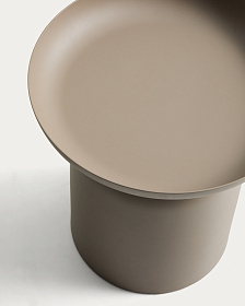 Уличный столик Arcola из алюминия таупе, диаметр 45 см