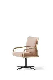 Кресло офисное Ilius стационарное черная алюминиевая крестовина на 4 опорах