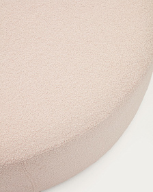 Kaeli Пуф для ног со съемным чехлом из розового букле Ø 120