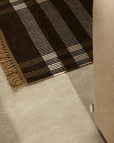 Коврик Barani из полипропилена коричневого и чёрного цвета 60 x 90 см