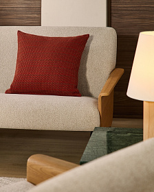 Чехол на подушку Nuval из ткани красного цвета 50 x 50 см