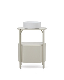 Тумба для ванной Arely из стали и белого лака 60 x 40 см