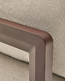 Трехместный диван Nerano из коричневого алюминия, 208 см