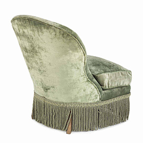 Кресло из зеленого бархата Velvet