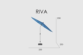 Зонт Riva ANTHRACITE 250x250 (с основанием и чехлом)
