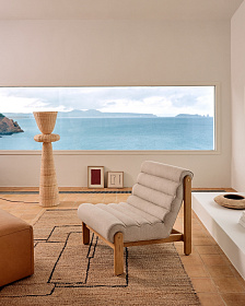 Кресло Magira из дуба с натуральной отделкой, бежевое