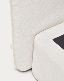 Изголовье кровати Jaira из белого шенилла со съемным чехлом для кроватей шириной до 160 см