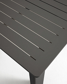 Раздвижной уличный стол Livorno из графитового алюминия, 233(350) x 100 см