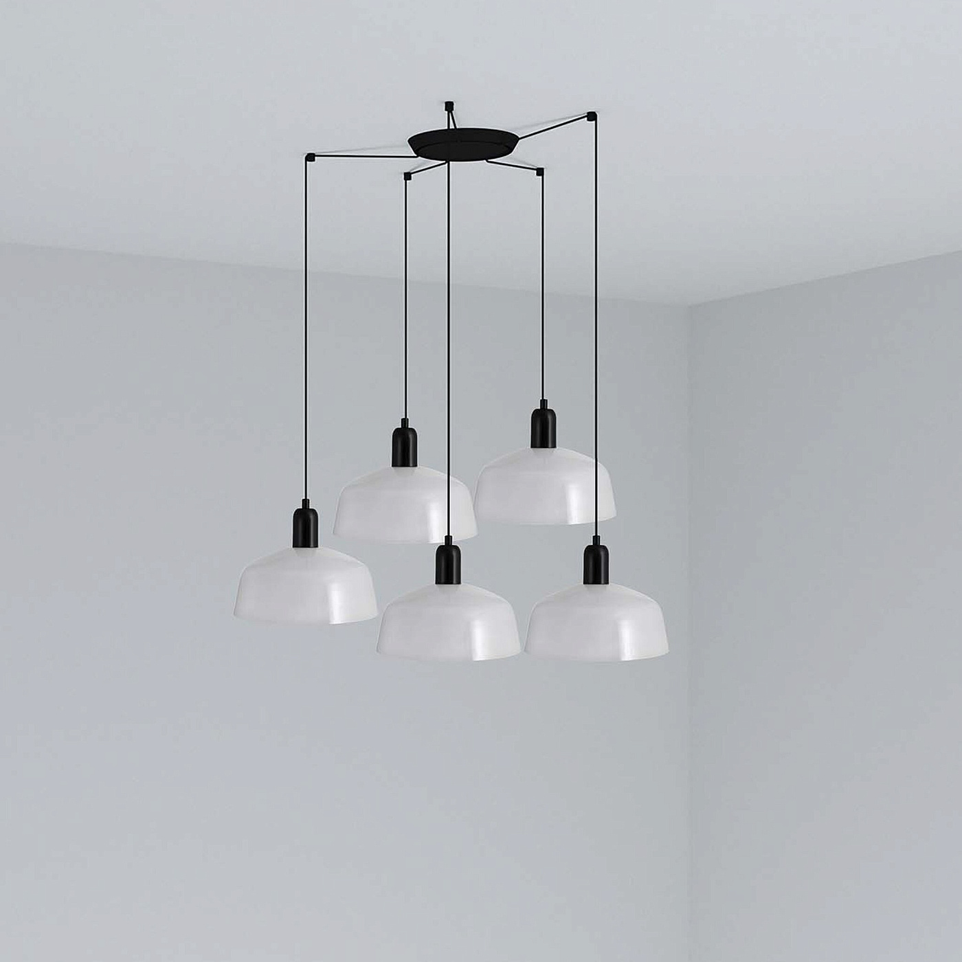 Подвесной светильник TATAWIN белый 5xE27