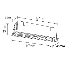 9132 Встраиваемый светильник BLAU
