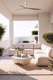 Потолочный вентилятор OUTWOOD L Ш1500MM белый/светлый дуб 3 PALAS IP44 TUYA