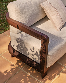 Трехместный диван Nerano из коричневого алюминия, 208 см