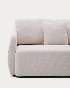 Laira 3-местный диван-кровать из шенилла с шезлонгом справа цвет экрю 246 см