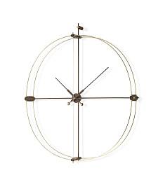 Настенные часы Delmori Premium латунный/орех