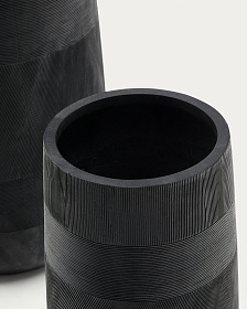 Набор из 2 кашпо Tival из песчаника черного цвета Ø 45 см