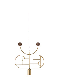 Подвесной светильник Wooden Dots WD08 Gold/walnut