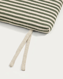 Подушка для шезлонга Dirome в зеленую полоску, 100% ПЭТ, 50 x 175 см