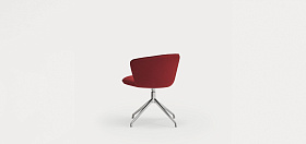 Поворотный стул Add хром/красный