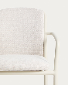 Уличный стул Linosa из бежевого алюминия с бежевой подушкой