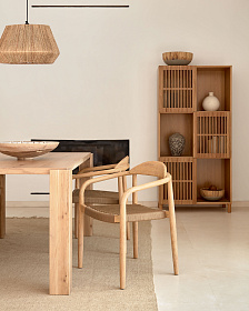 Стол Deyarina с дубовым шпоном и ножками из массива дуба 160 х 90 см