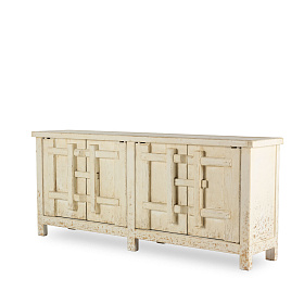Большой белый сервант Lilos в стиле ваби-саби