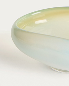 Ваза Nodila из белого стекла, 19 x 14 см