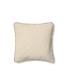Чехол для подушки Enari бежевый хлопок с коричневой отделкой 50 x 50 см