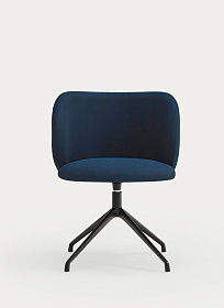 Поворотный стул Mogi синий с черными ножками