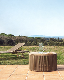 Dandara Журнальный столик из стали и бежевого шнура