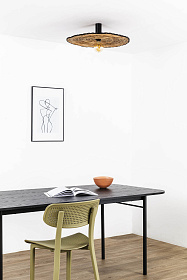 Настенный/потолочный светильник Costas 600 H70 черный/из ротанга