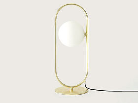 Настольная лампа Abbacus латунь/опаловое стекло