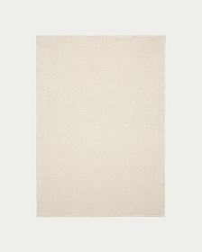 Ковер Mascarell из хлопка и полиэстера белого цвета 160 x 230 см