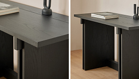 Письменный стол Rak-25 черный ясень