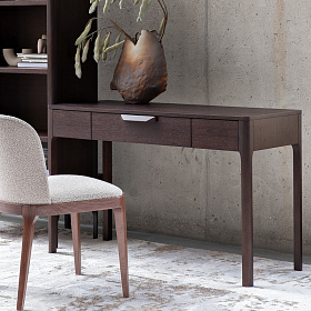 Письменный стол RONDA с ящиком темный орех V36W1